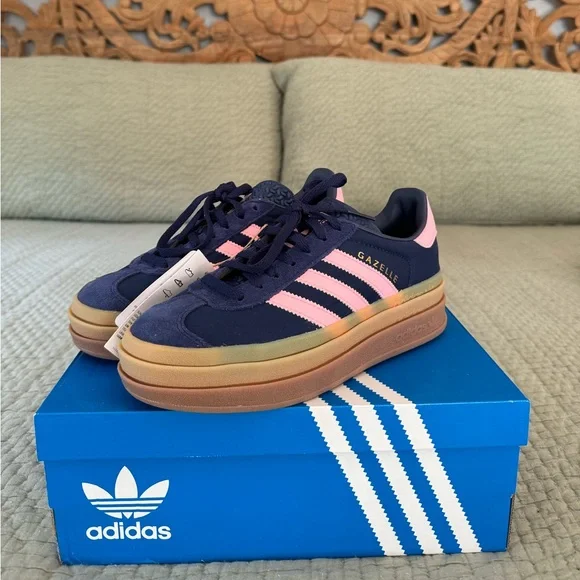 adidas Gazelle Bold Dark Blue Pink Spark (W)